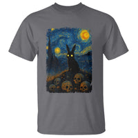 Creepy Cute Bunny Rabbits T Shirt Alt Goth Grunge Dark Horror Starry Night Van Gogh Aesthetic