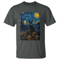 Creepy Cute Bunny Rabbits T Shirt Alt Goth Grunge Dark Horror Starry Night Van Gogh Aesthetic