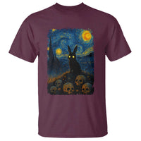 Creepy Cute Bunny Rabbits T Shirt Alt Goth Grunge Dark Horror Starry Night Van Gogh Aesthetic