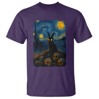 Creepy Cute Bunny Rabbits T Shirt Alt Goth Grunge Dark Horror Starry Night Van Gogh Aesthetic