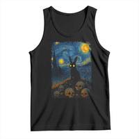Creepy Cute Bunny Rabbits Tank Top Alt Goth Grunge Dark Horror Starry Night Van Gogh Aesthetic