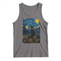 Creepy Cute Bunny Rabbits Tank Top Alt Goth Grunge Dark Horror Starry Night Van Gogh Aesthetic