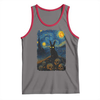 Creepy Cute Bunny Rabbits Tank Top Alt Goth Grunge Dark Horror Starry Night Van Gogh Aesthetic