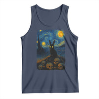 Creepy Cute Bunny Rabbits Tank Top Alt Goth Grunge Dark Horror Starry Night Van Gogh Aesthetic
