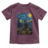 Creepy Cute Bunny Rabbits Toddler T Shirt Alt Goth Grunge Dark Horror Starry Night Van Gogh Aesthetic