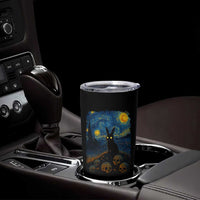 Creepy Cute Bunny Rabbits Tumbler Cup Alt Goth Grunge Dark Horror Starry Night Van Gogh Aesthetic