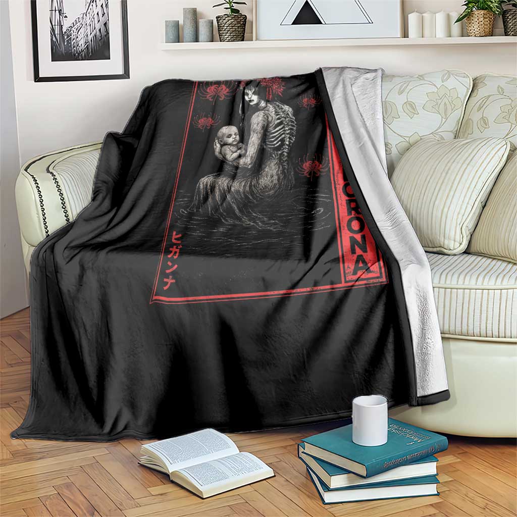 La Llorona Throw Blanket Folklore Japanese Spider Lily Soft Grunge Anime Aesthetic Flower - Wonder Print Shop