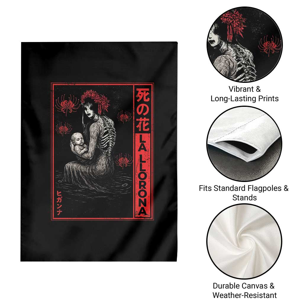 La Llorona Garden Flag Folklore Japanese Spider Lily Soft Grunge Anime Aesthetic Flower - Wonder Print Shop