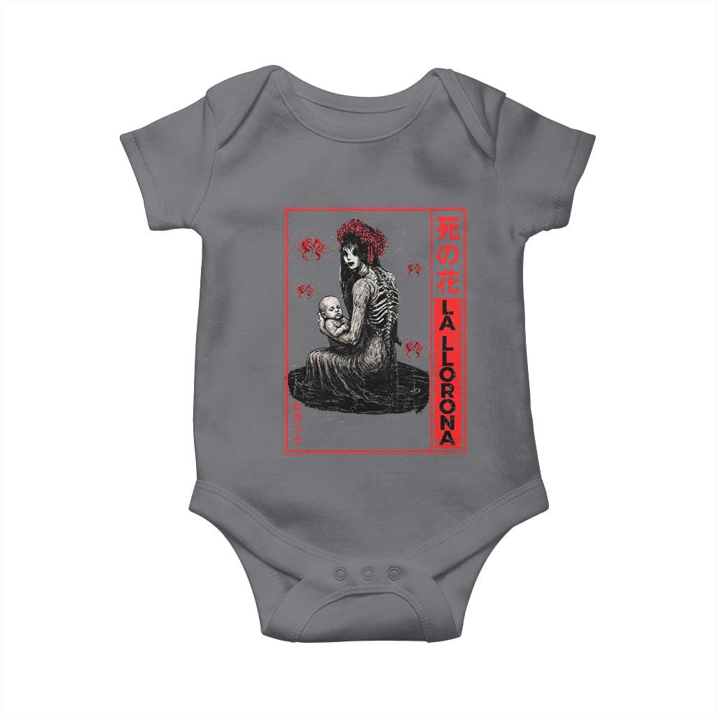 La Llorona Baby Onesie Folklore Japanese Spider Lily Soft Grunge Anime Aesthetic Flower - Wonder Print Shop