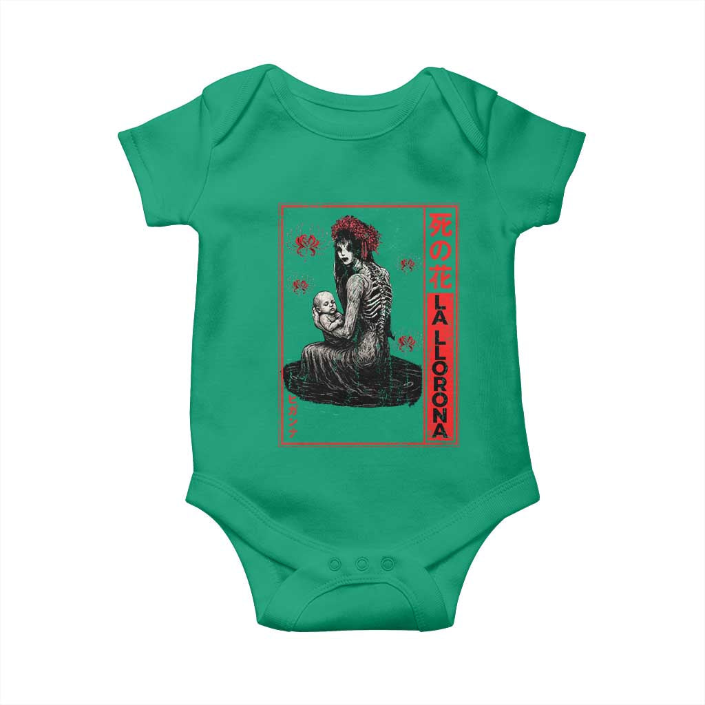 La Llorona Baby Onesie Folklore Japanese Spider Lily Soft Grunge Anime Aesthetic Flower - Wonder Print Shop