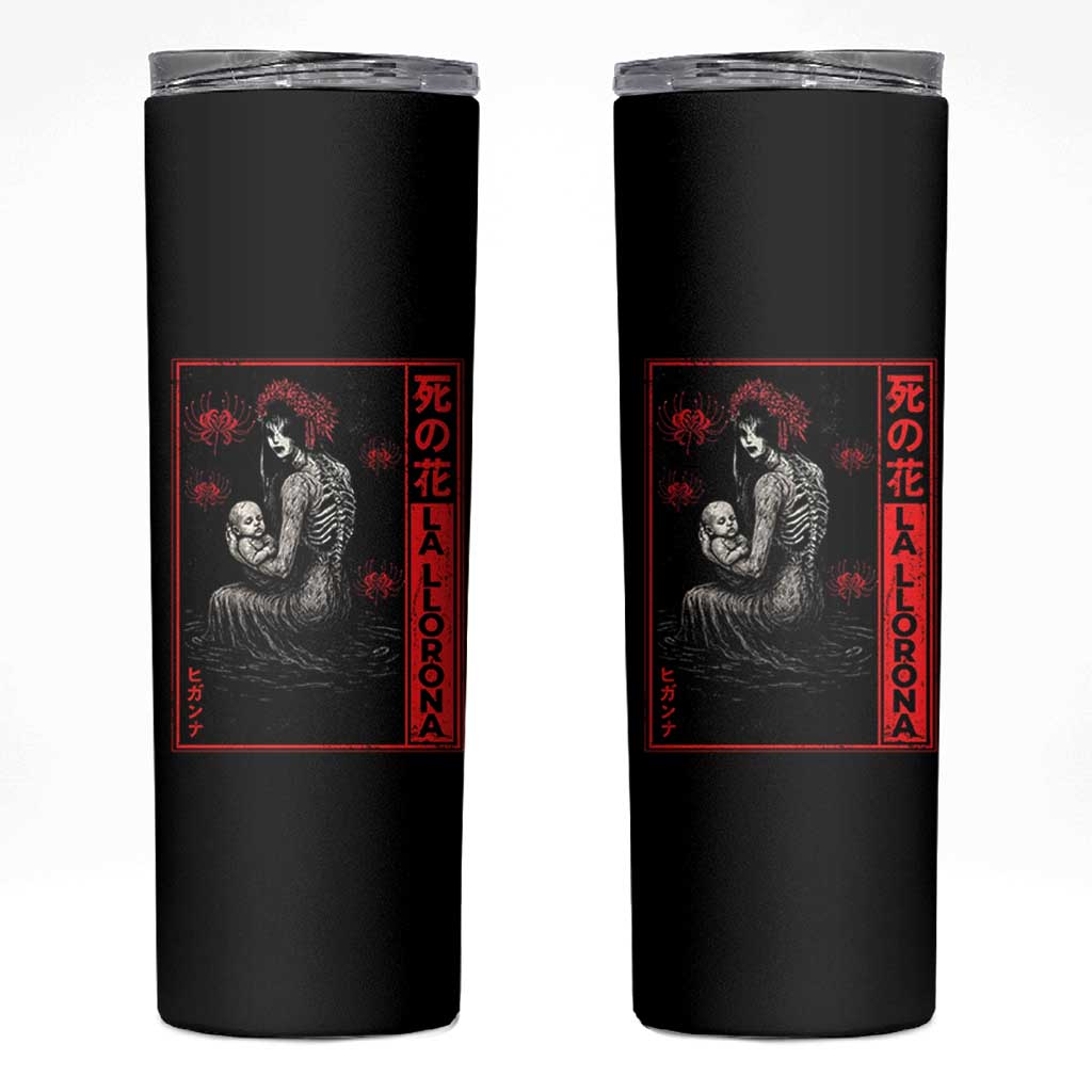 La Llorona Skinny Tumbler Folklore Japanese Spider Lily Soft Grunge Anime Aesthetic Flower - Wonder Print Shop