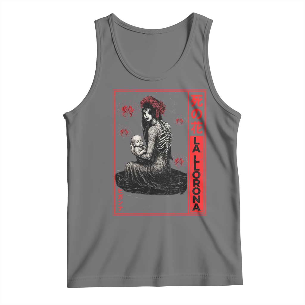 La Llorona Tank Top Folklore Japanese Spider Lily Soft Grunge Anime Aesthetic Flower - Wonder Print Shop