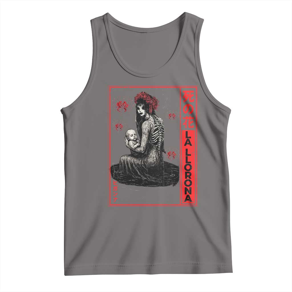 La Llorona Tank Top Folklore Japanese Spider Lily Soft Grunge Anime Aesthetic Flower - Wonder Print Shop