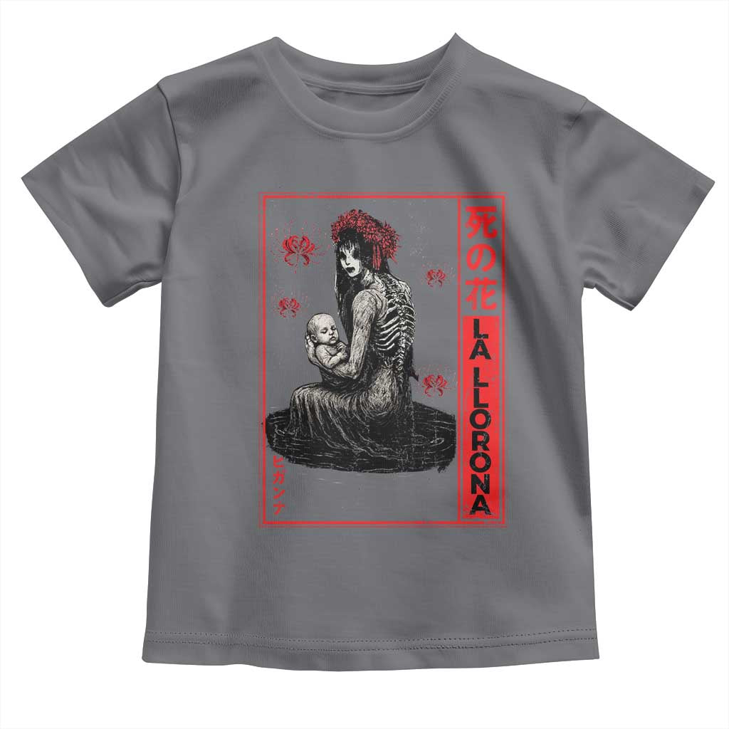 La Llorona Toddler T Shirt Folklore Japanese Spider Lily Soft Grunge Anime Aesthetic Flower - Wonder Print Shop