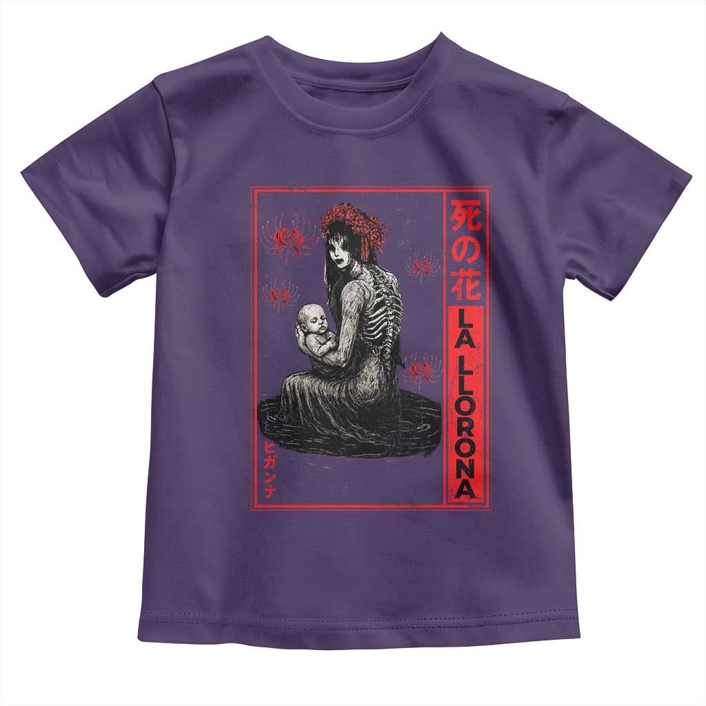 La Llorona Toddler T Shirt Folklore Japanese Spider Lily Soft Grunge Anime Aesthetic Flower - Wonder Print Shop
