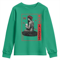La Llorona Youth Sweatshirt Folklore Japanese Spider Lily Soft Grunge Anime Aesthetic Flower - Wonder Print Shop
