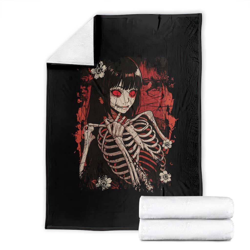 Horror Anime Manga Throw Blanket Japan Japanese Creepy Kawaii Goth - Wonder Print Shop