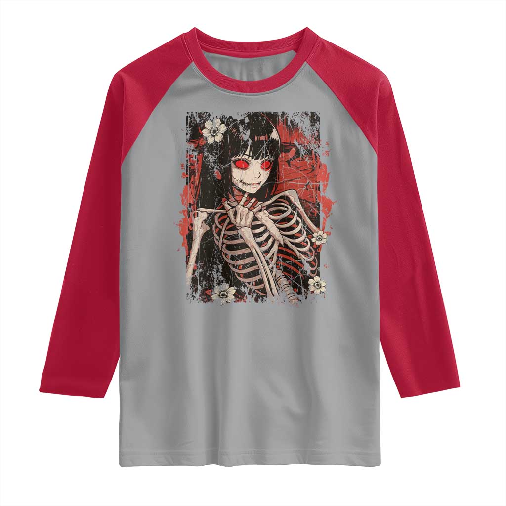 Horror Anime Manga Raglan Shirt Japan Japanese Creepy Kawaii Goth - Wonder Print Shop