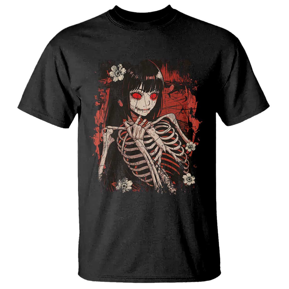 Horror Anime Manga T Shirt Japan Japanese Creepy Kawaii Goth - Wonder Print Shop
