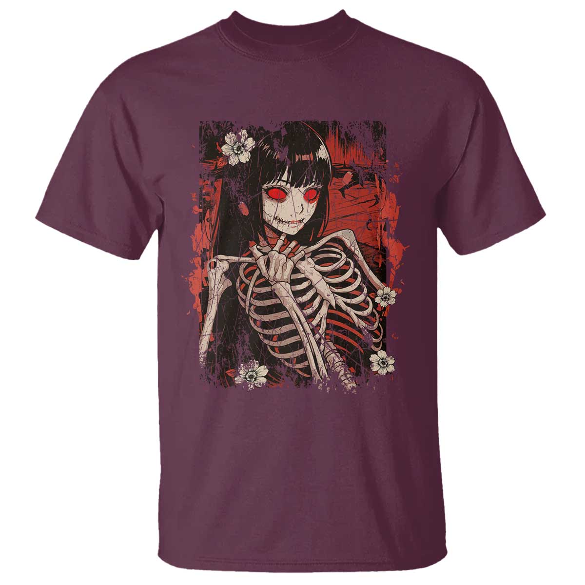 Horror Anime Manga T Shirt Japan Japanese Creepy Kawaii Goth - Wonder Print Shop