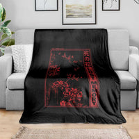 Japanese Spider Lily Throw Blanket Soft Grunge Anime Aesthetic Flower - Wonder Print Shop