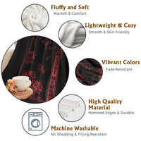 Japanese Spider Lily Throw Blanket Soft Grunge Anime Aesthetic Flower - Wonder Print Shop