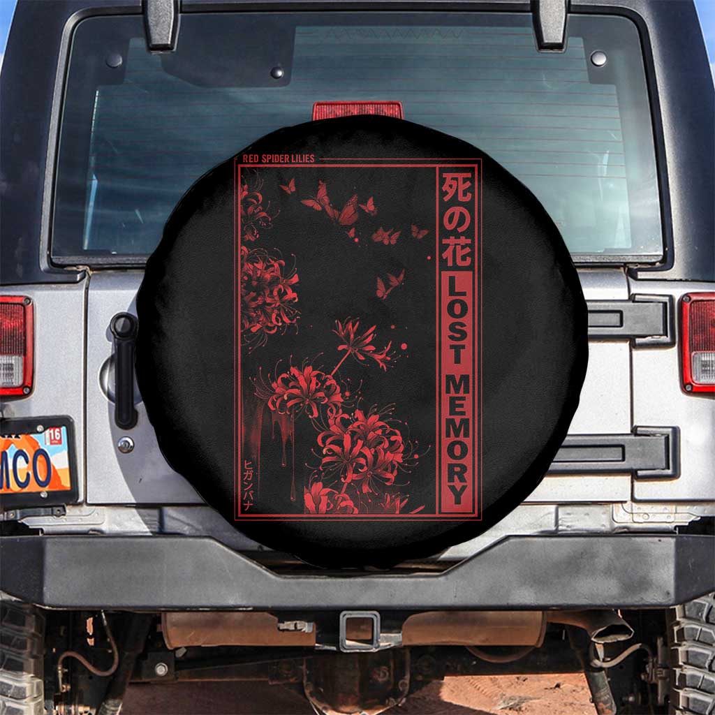 Japanese Spider Lily Spare Tire Cover Soft Grunge Anime Aesthetic Flower - Wonder Print Shop