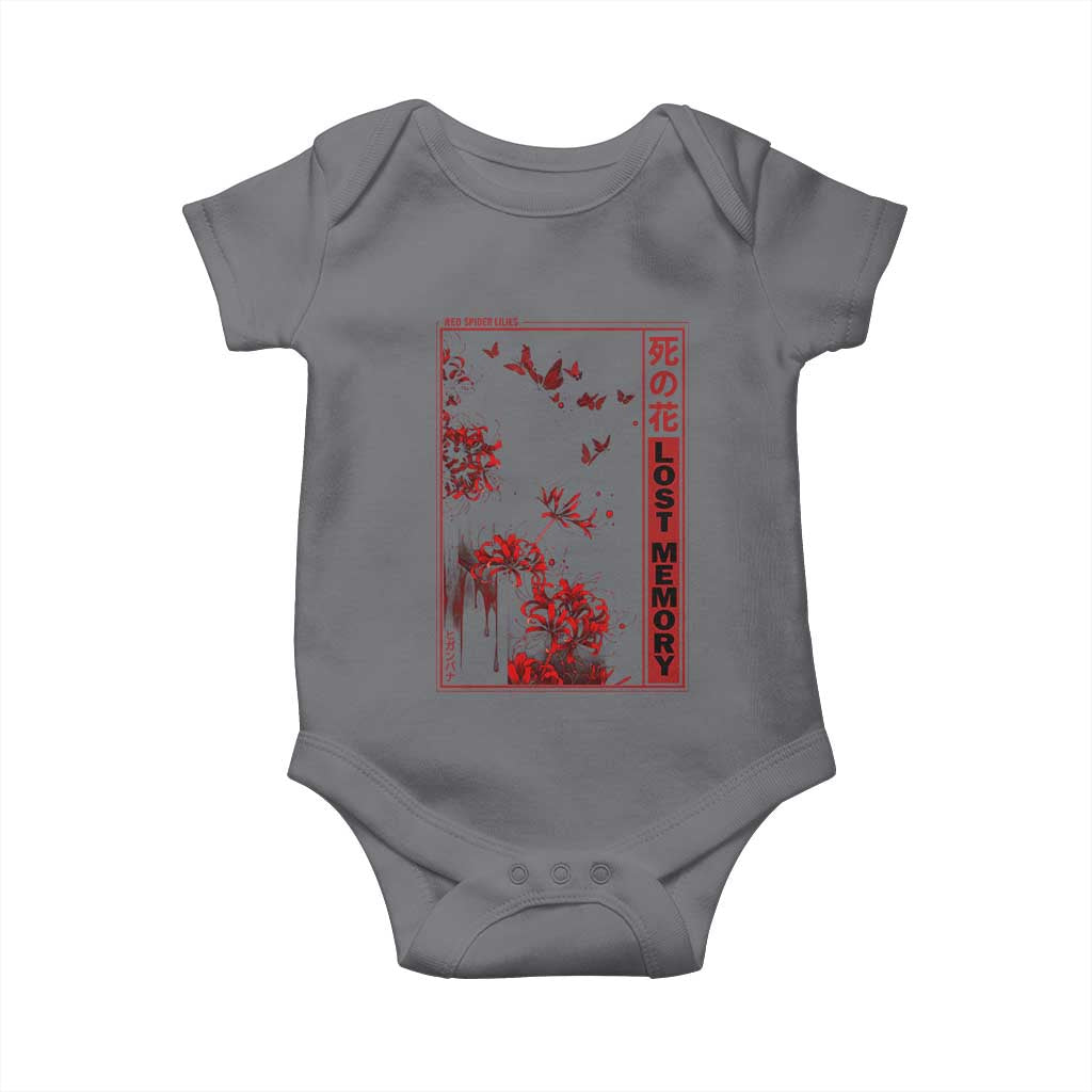 Japanese Spider Lily Baby Onesie Soft Grunge Anime Aesthetic Flower - Wonder Print Shop
