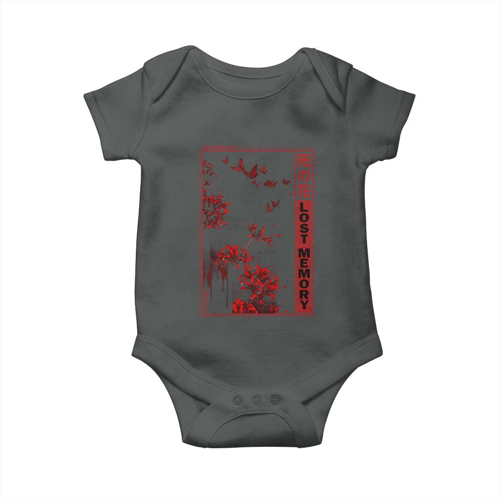 Japanese Spider Lily Baby Onesie Soft Grunge Anime Aesthetic Flower - Wonder Print Shop
