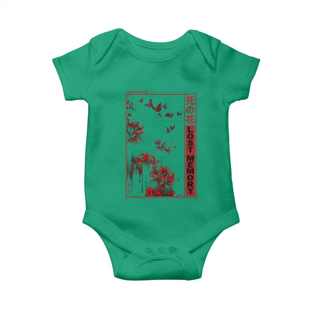 Japanese Spider Lily Baby Onesie Soft Grunge Anime Aesthetic Flower - Wonder Print Shop