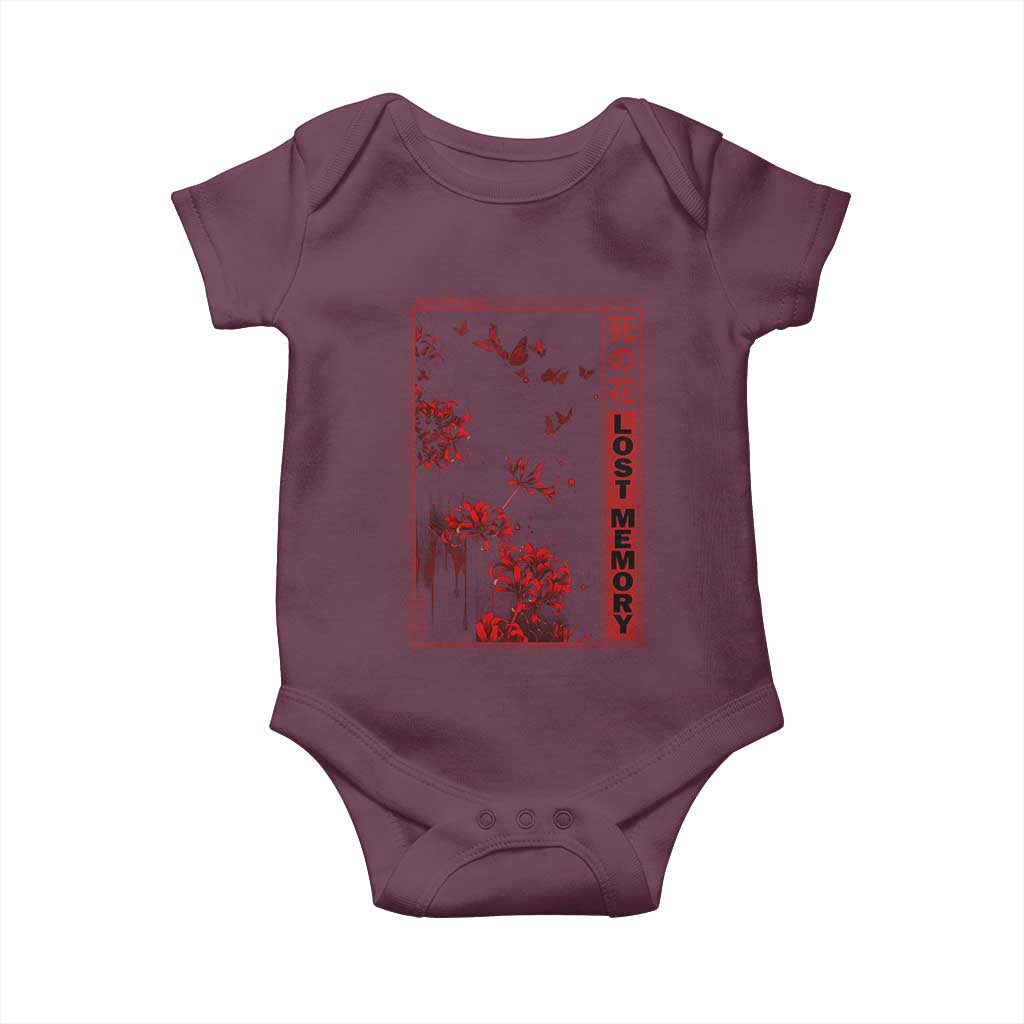 Japanese Spider Lily Baby Onesie Soft Grunge Anime Aesthetic Flower - Wonder Print Shop
