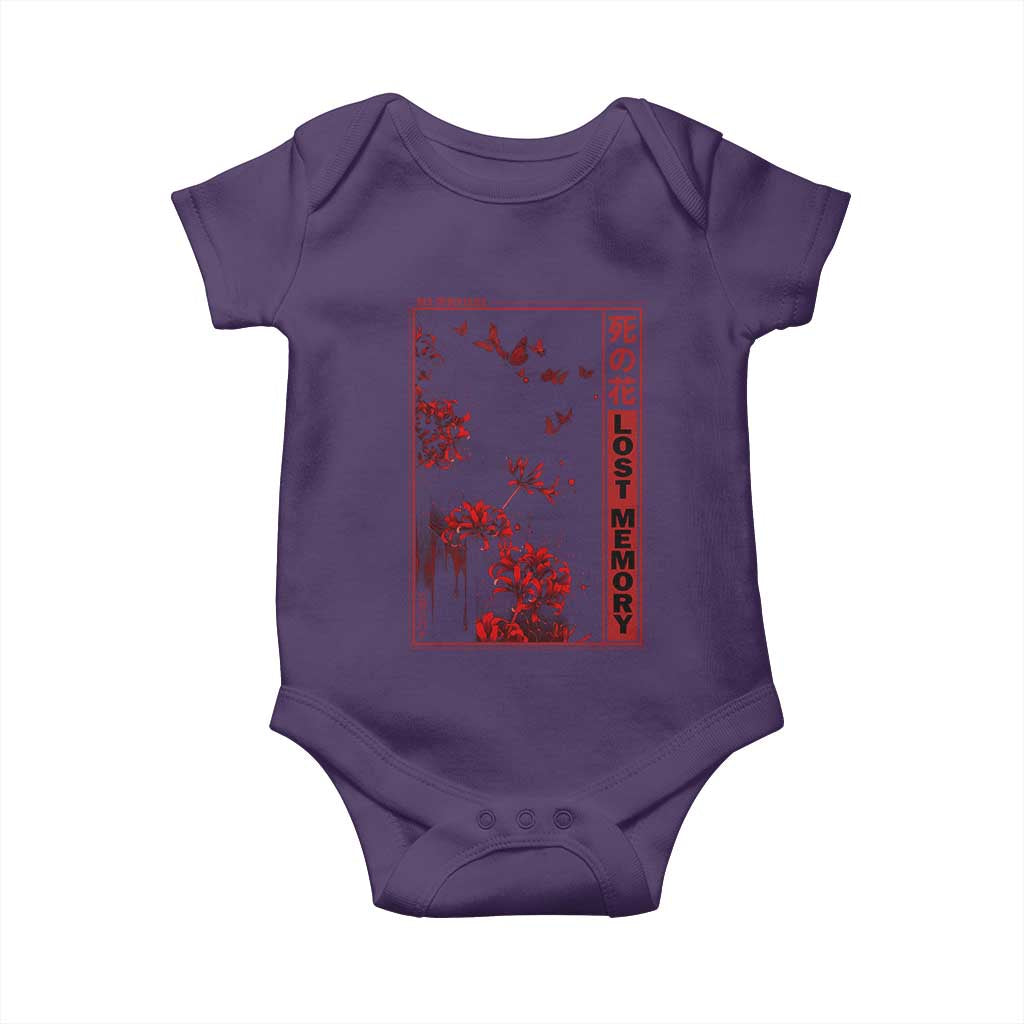 Japanese Spider Lily Baby Onesie Soft Grunge Anime Aesthetic Flower - Wonder Print Shop