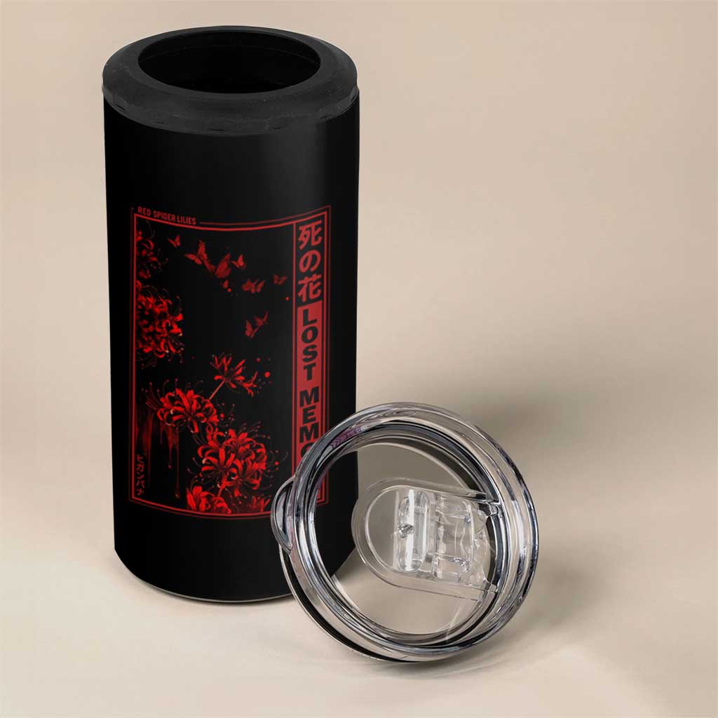 Japanese Spider Lily 4 in 1 Can Cooler Tumbler Soft Grunge Anime Aesthetic Flower - Wonder Print Shop