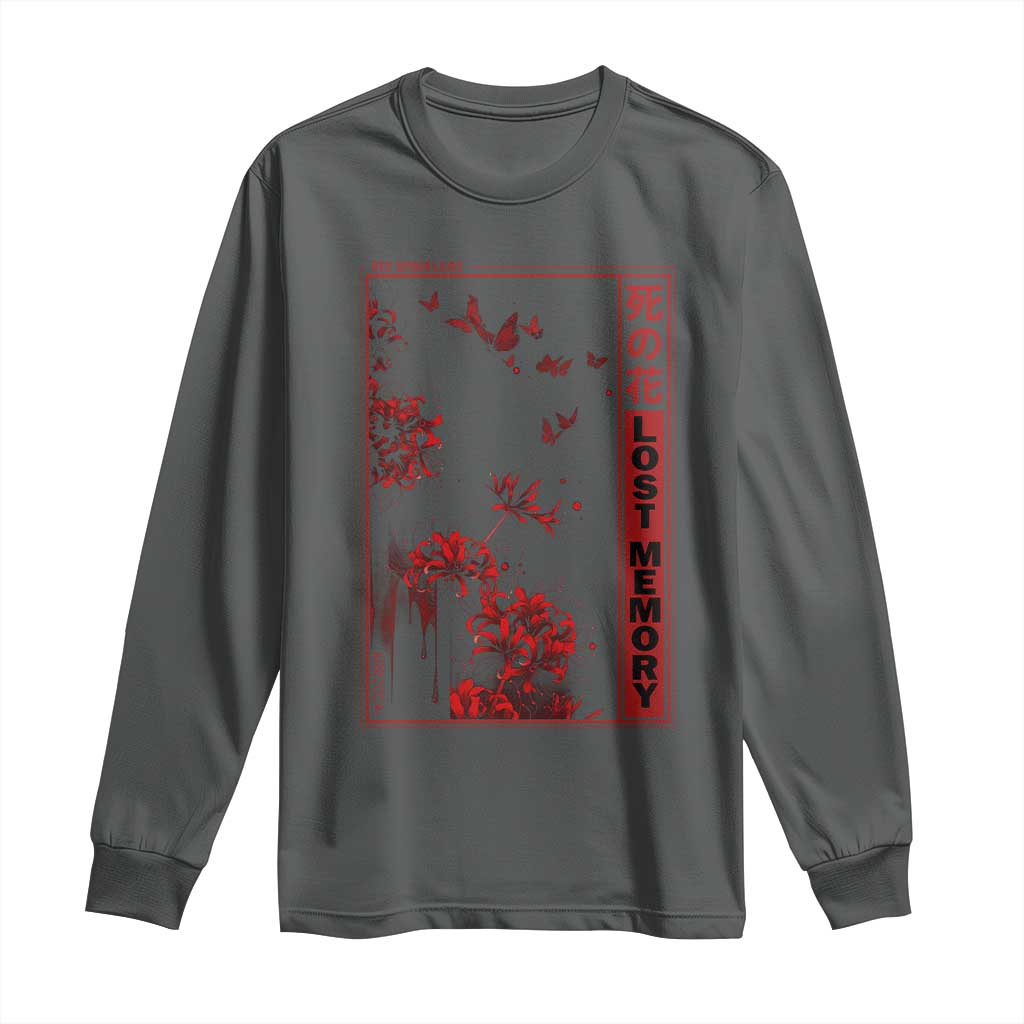 Japanese Spider Lily Long Sleeve Shirt Soft Grunge Anime Aesthetic Flower - Wonder Print Shop