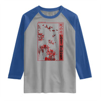Japanese Spider Lily Raglan Shirt Soft Grunge Anime Aesthetic Flower - Wonder Print Shop