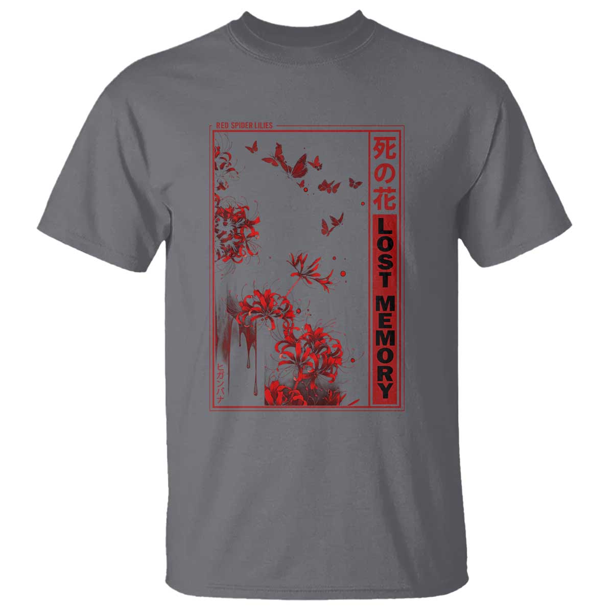 Japanese Spider Lily T Shirt Soft Grunge Anime Aesthetic Flower - Wonder Print Shop