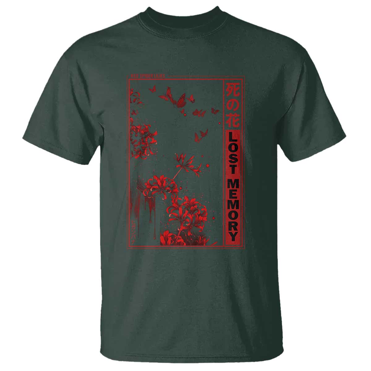 Japanese Spider Lily T Shirt Soft Grunge Anime Aesthetic Flower - Wonder Print Shop