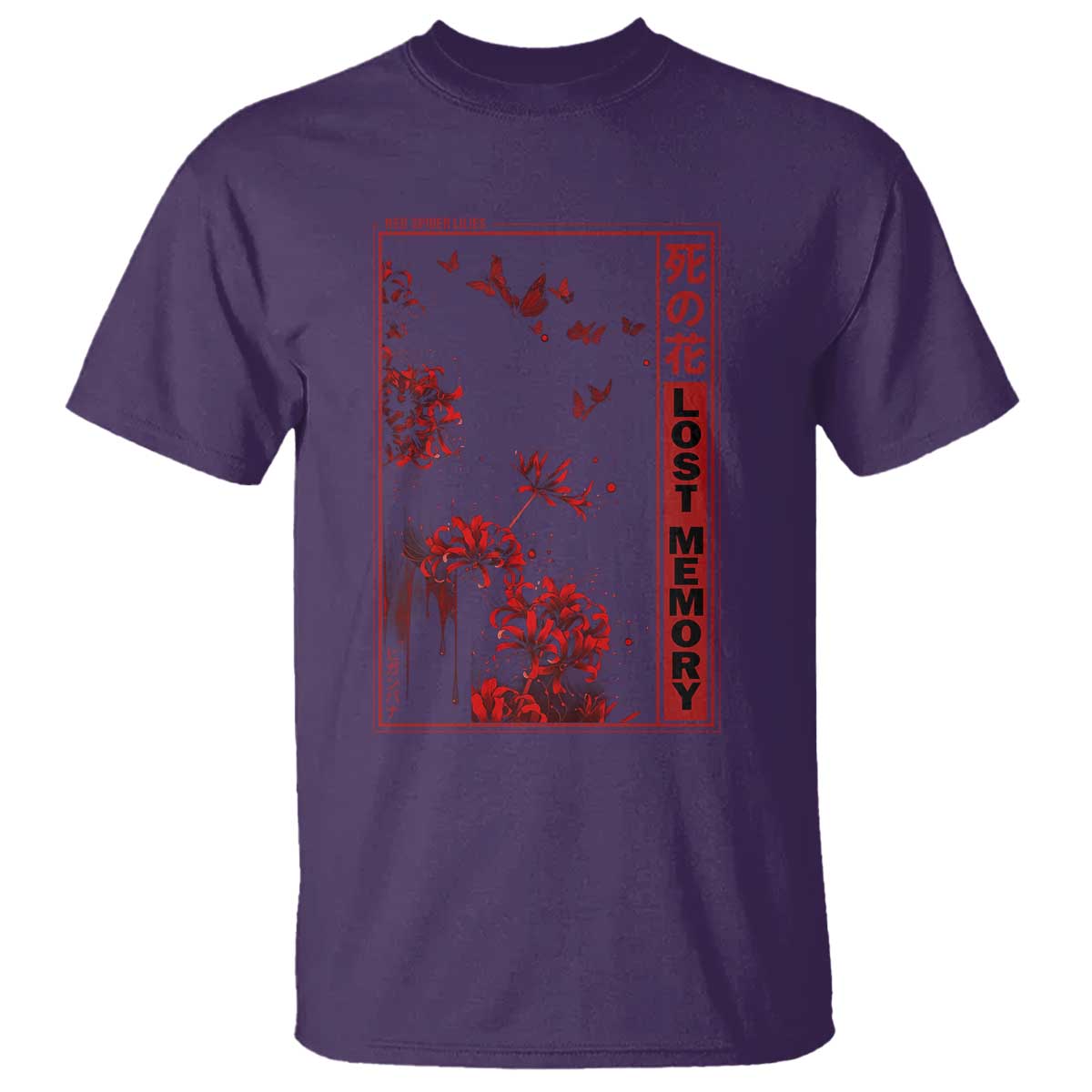 Japanese Spider Lily T Shirt Soft Grunge Anime Aesthetic Flower - Wonder Print Shop
