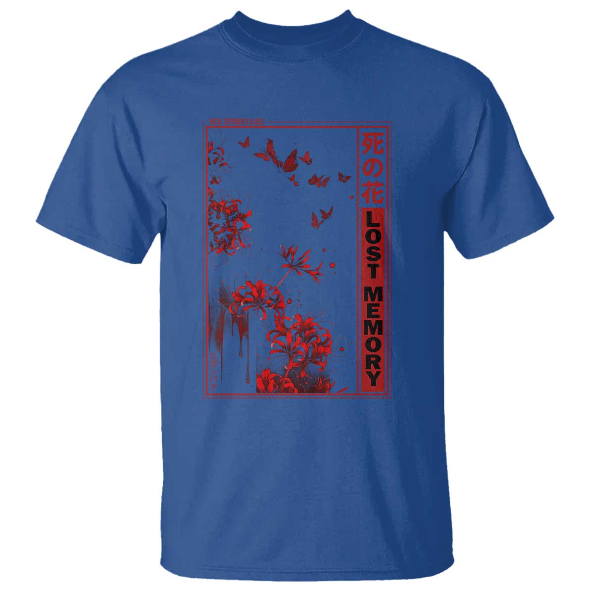 Japanese Spider Lily T Shirt Soft Grunge Anime Aesthetic Flower - Wonder Print Shop