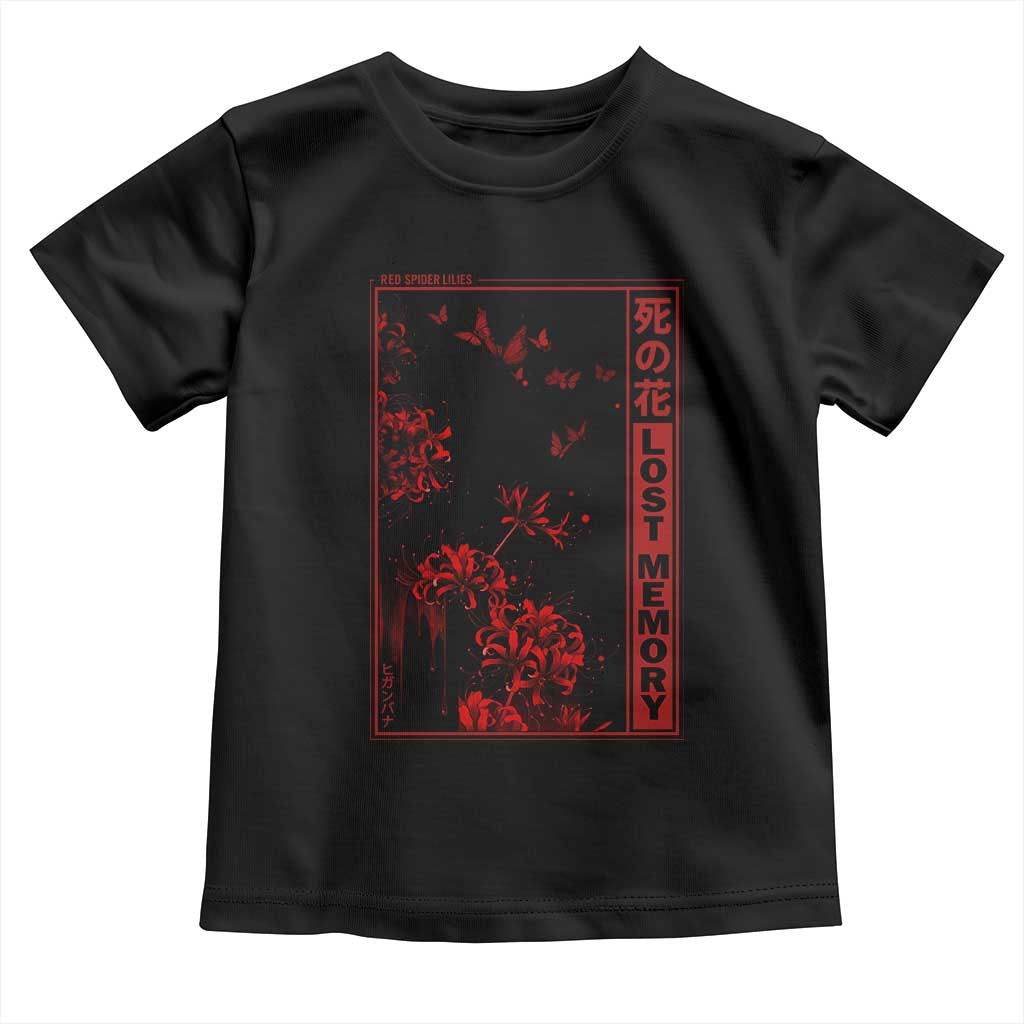 Japanese Spider Lily Toddler T Shirt Soft Grunge Anime Aesthetic Flower - Wonder Print Shop