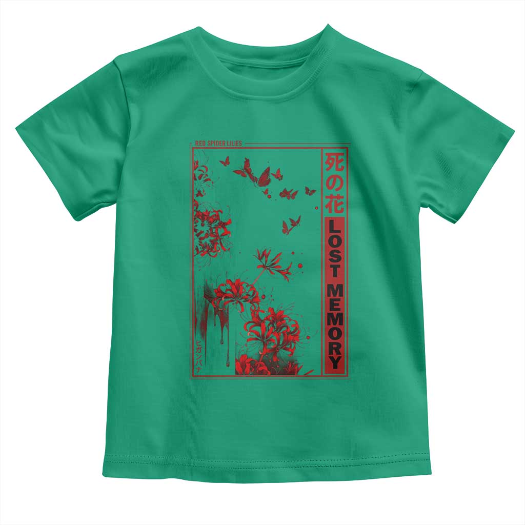 Japanese Spider Lily Toddler T Shirt Soft Grunge Anime Aesthetic Flower - Wonder Print Shop