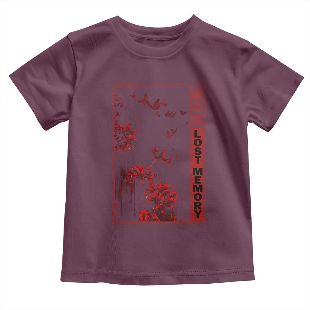 Japanese Spider Lily Toddler T Shirt Soft Grunge Anime Aesthetic Flower - Wonder Print Shop