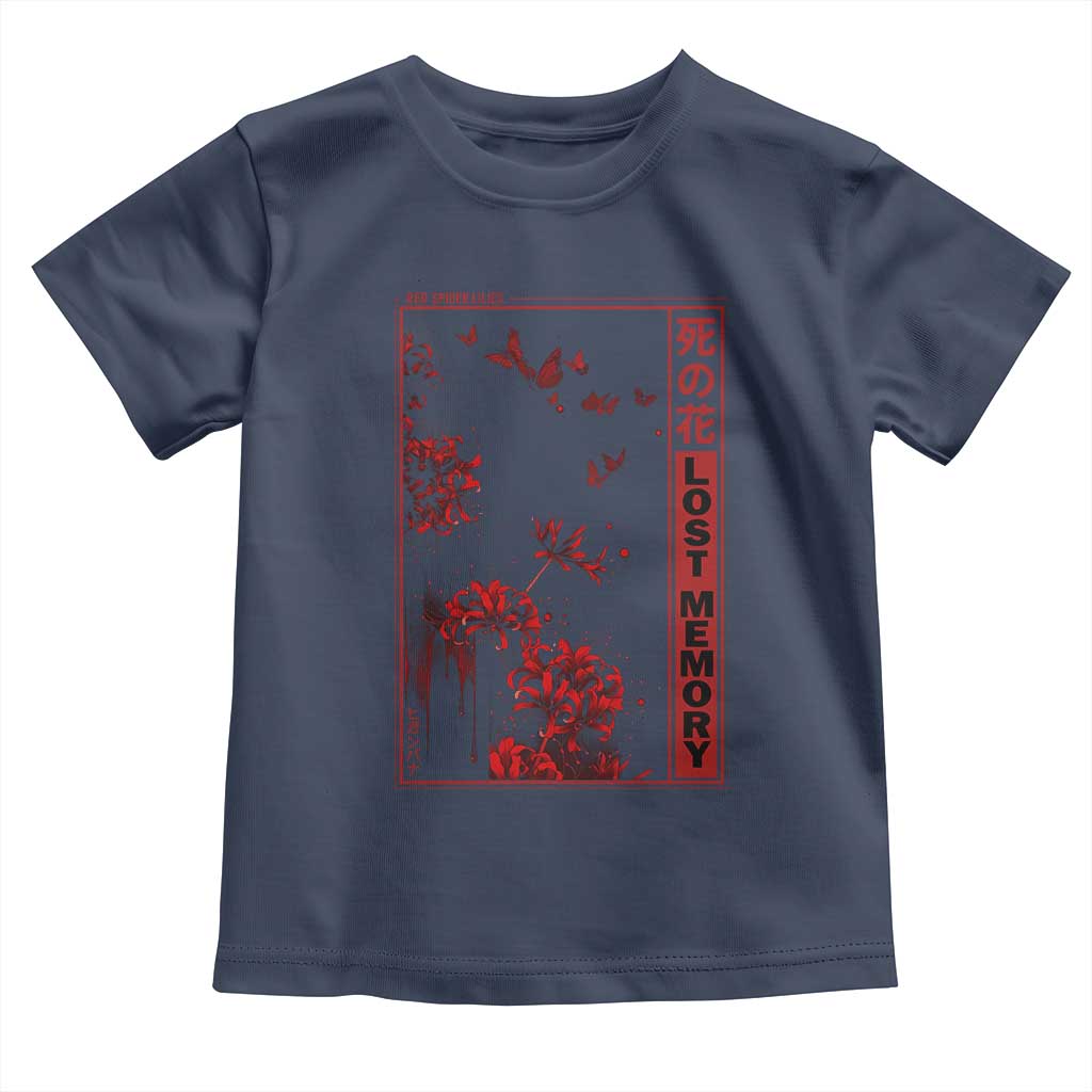 Japanese Spider Lily Toddler T Shirt Soft Grunge Anime Aesthetic Flower - Wonder Print Shop
