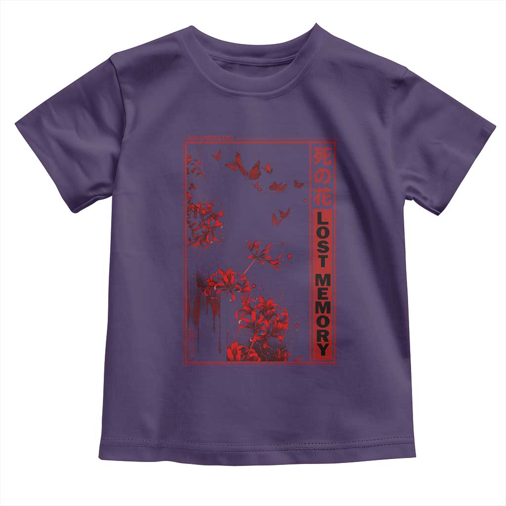 Japanese Spider Lily Toddler T Shirt Soft Grunge Anime Aesthetic Flower - Wonder Print Shop