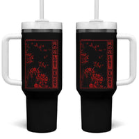 Japanese Spider Lily Tumbler With Handle Soft Grunge Anime Aesthetic Flower - Wonder Print Shop