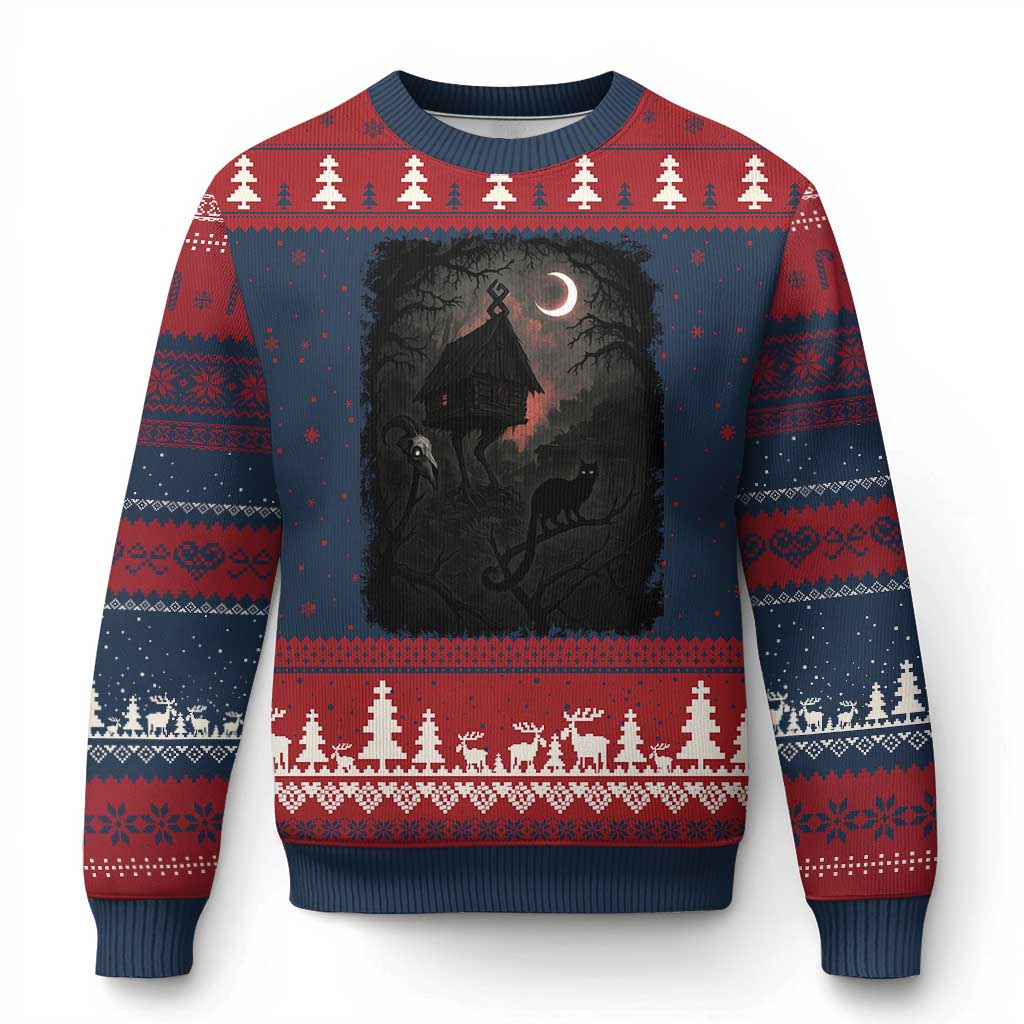 Baba Yaga House Ugly Christmas Sweater Gothic Slavic Folklore Russia Fairy Tale - Wonder Print Shop