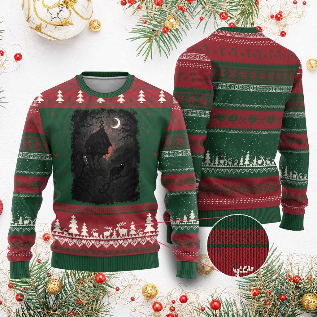 Baba Yaga House Ugly Christmas Sweater Gothic Slavic Folklore Russia Fairy Tale - Wonder Print Shop