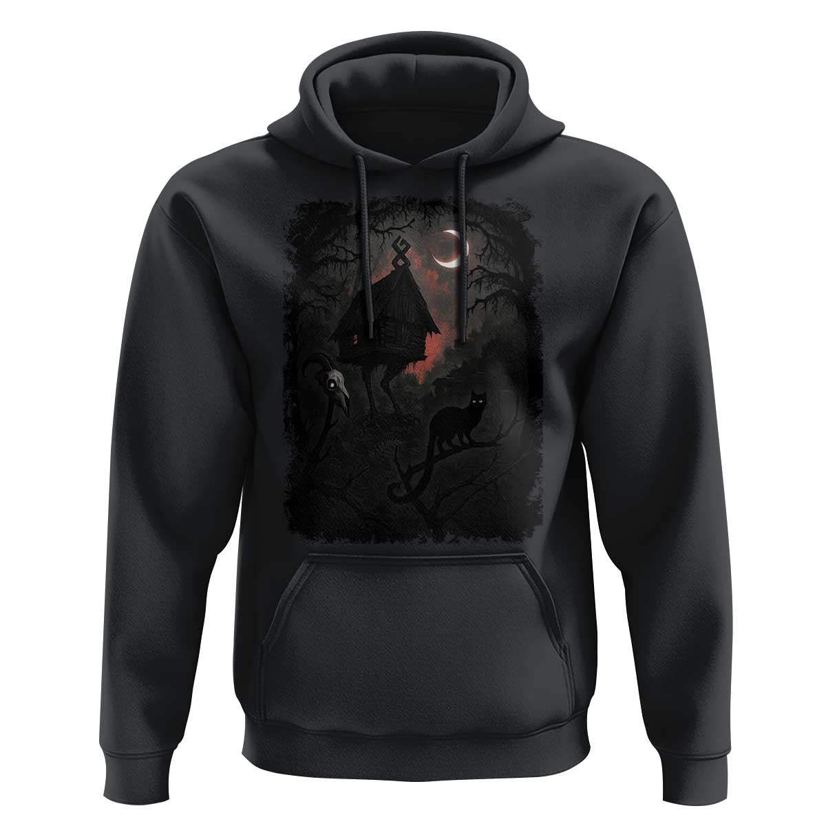 Baba Yaga House Hoodie Gothic Slavic Folklore Russia Fairy Tale - Wonder Print Shop