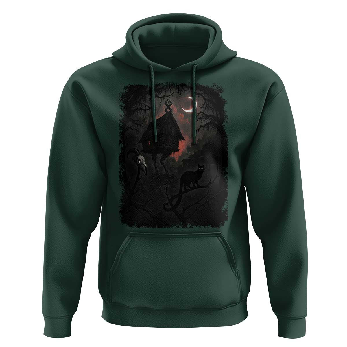 Baba Yaga House Hoodie Gothic Slavic Folklore Russia Fairy Tale - Wonder Print Shop