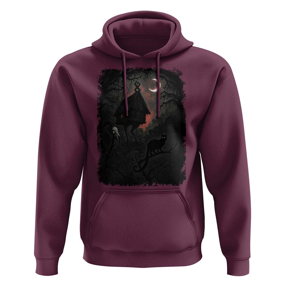 Baba Yaga House Hoodie Gothic Slavic Folklore Russia Fairy Tale - Wonder Print Shop